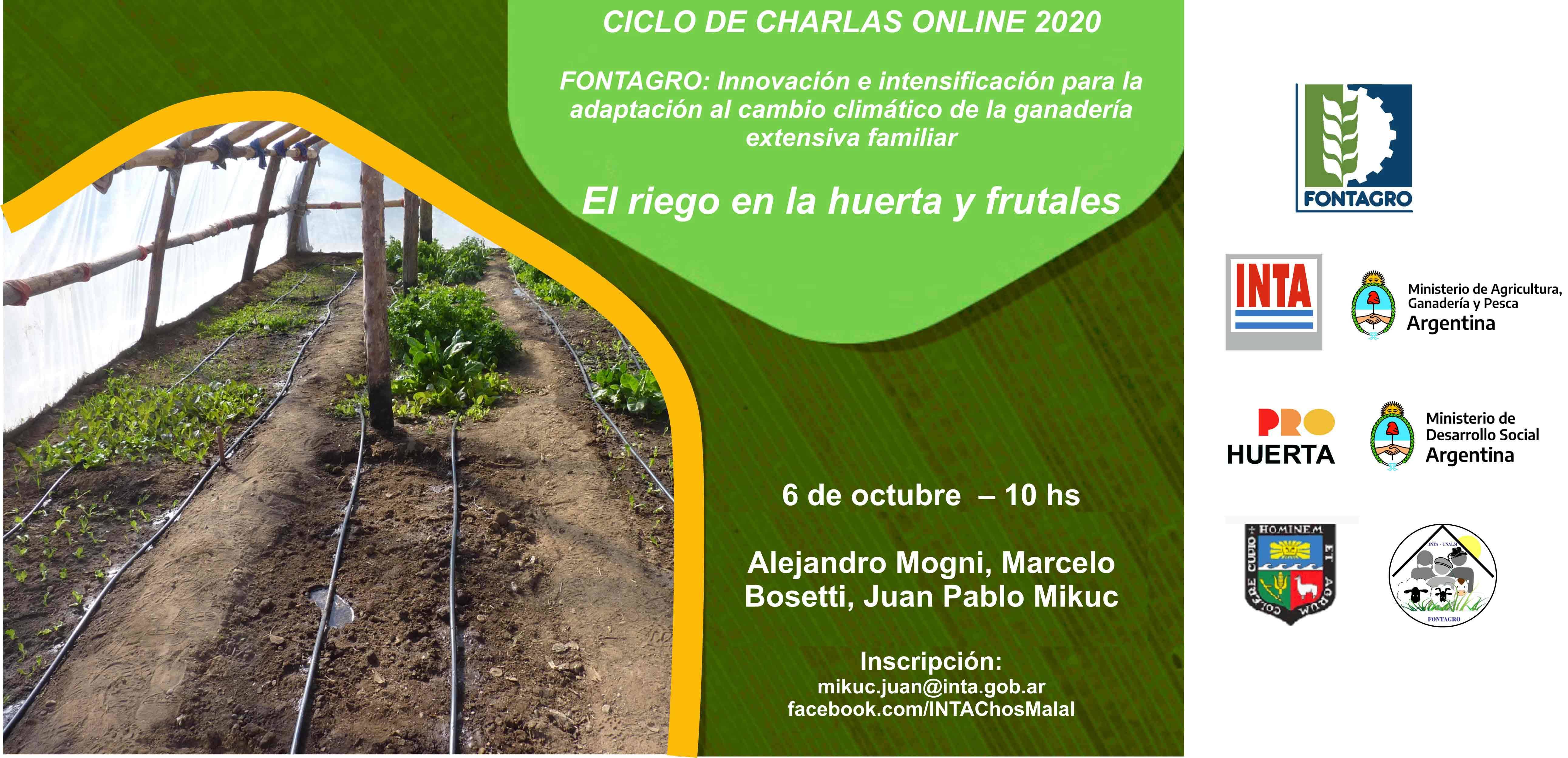 Charla online: Riego en la huerta y frutales